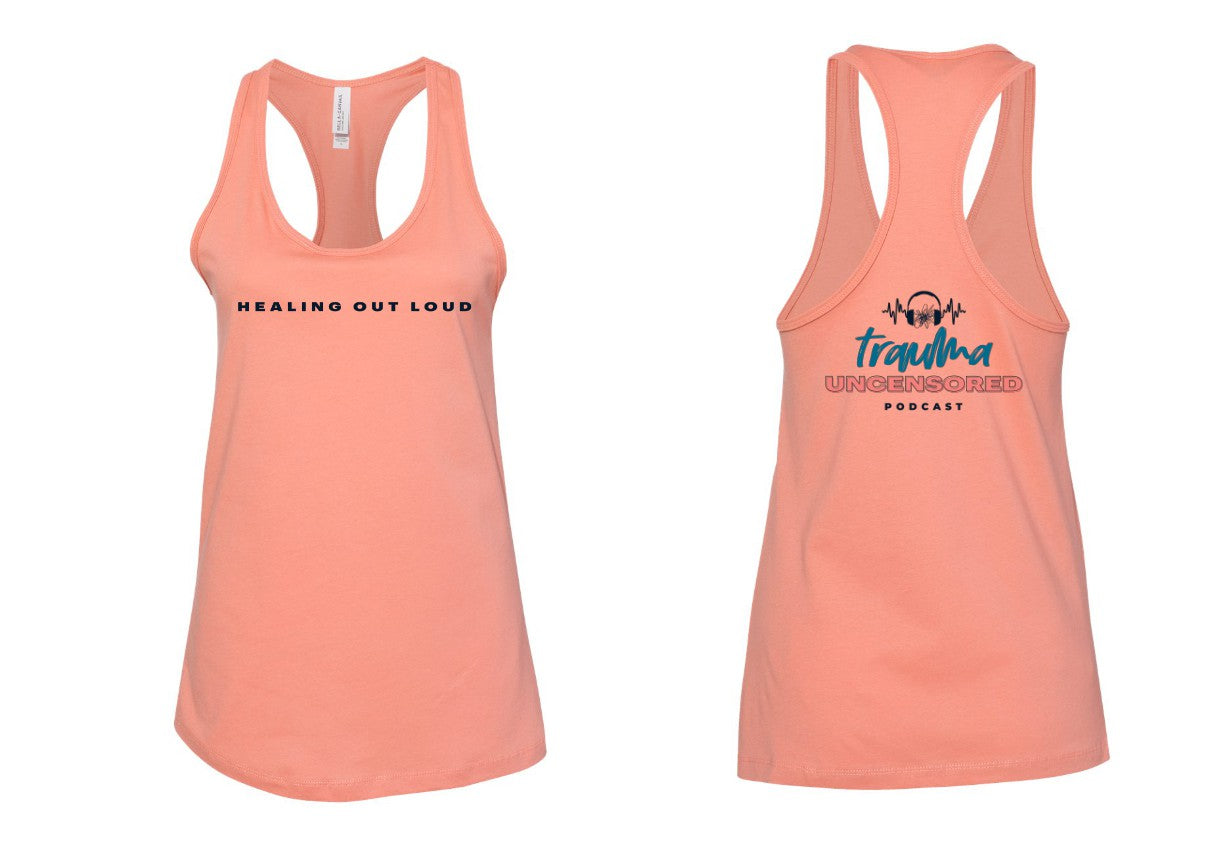 Women's Racerback Tank, Logo Back